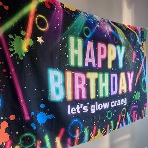 Happy Birthday Glow sign.